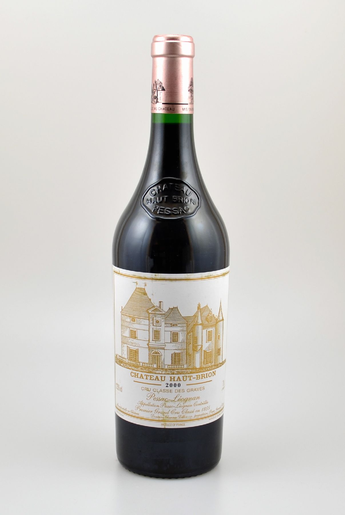 1 Flasche 2000er Chateau Haut Brion, Pessac-Leognan, Premier Grand Cru Classe, 75 cl, 13,5 % Vol., Abstand zwischen Kapsel und Wein: ca. 0,5 cm, sehr ...