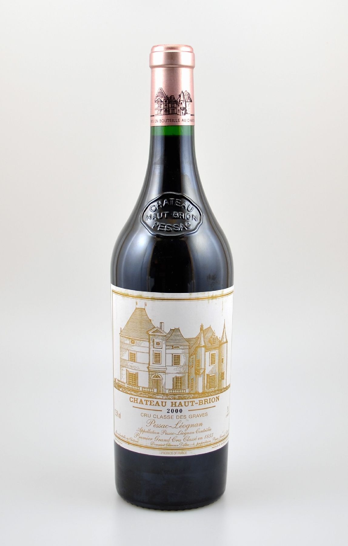 1 Flasche 2000er Chateau Haut Brion, Pessac-Leognan, Premier Grand Cru Classe, 75 cl, 13,5 % Vol., Abstand zwischen Kapsel und Wein: ca. 0,5 cm, sehr ...
