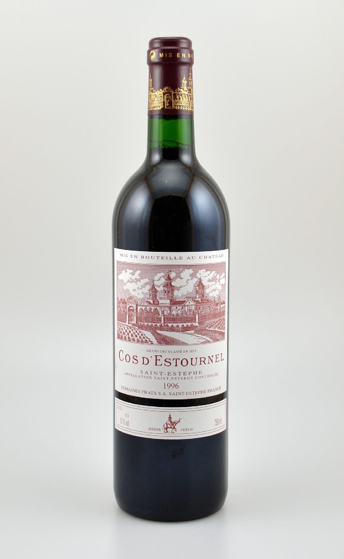12 Flaschen 1996 Cos D'Estournel, Saint-Estephe, Grand Cru Classe, je 75 cl, 13 % Vol., Füllstände: je into neck, hervorragende ...