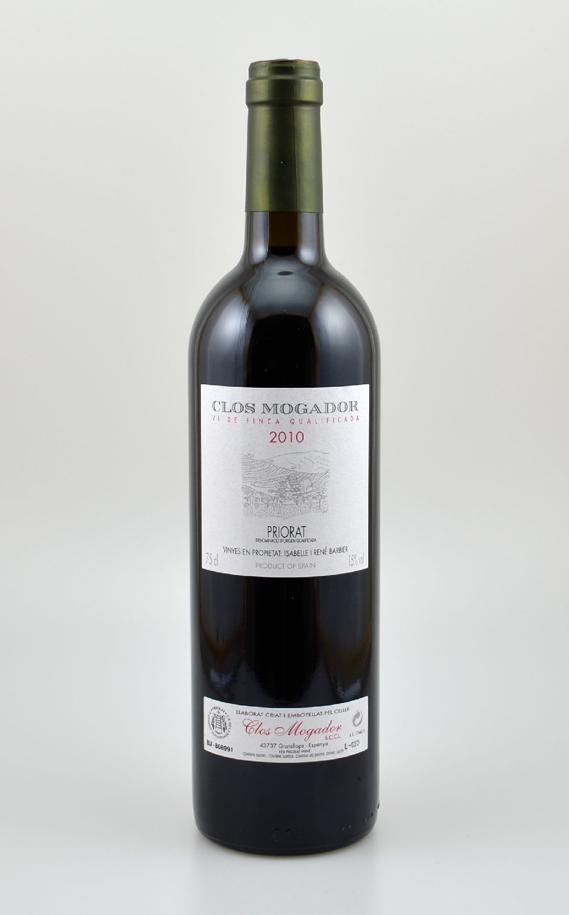 6 Flaschen 2010 Clos Mogador, Priorat, je 75 cl, 15 % Vol., Füllstände: je ca. into neck, sehr gute Erhaltungszustände, unverkostet, in OHK, ...