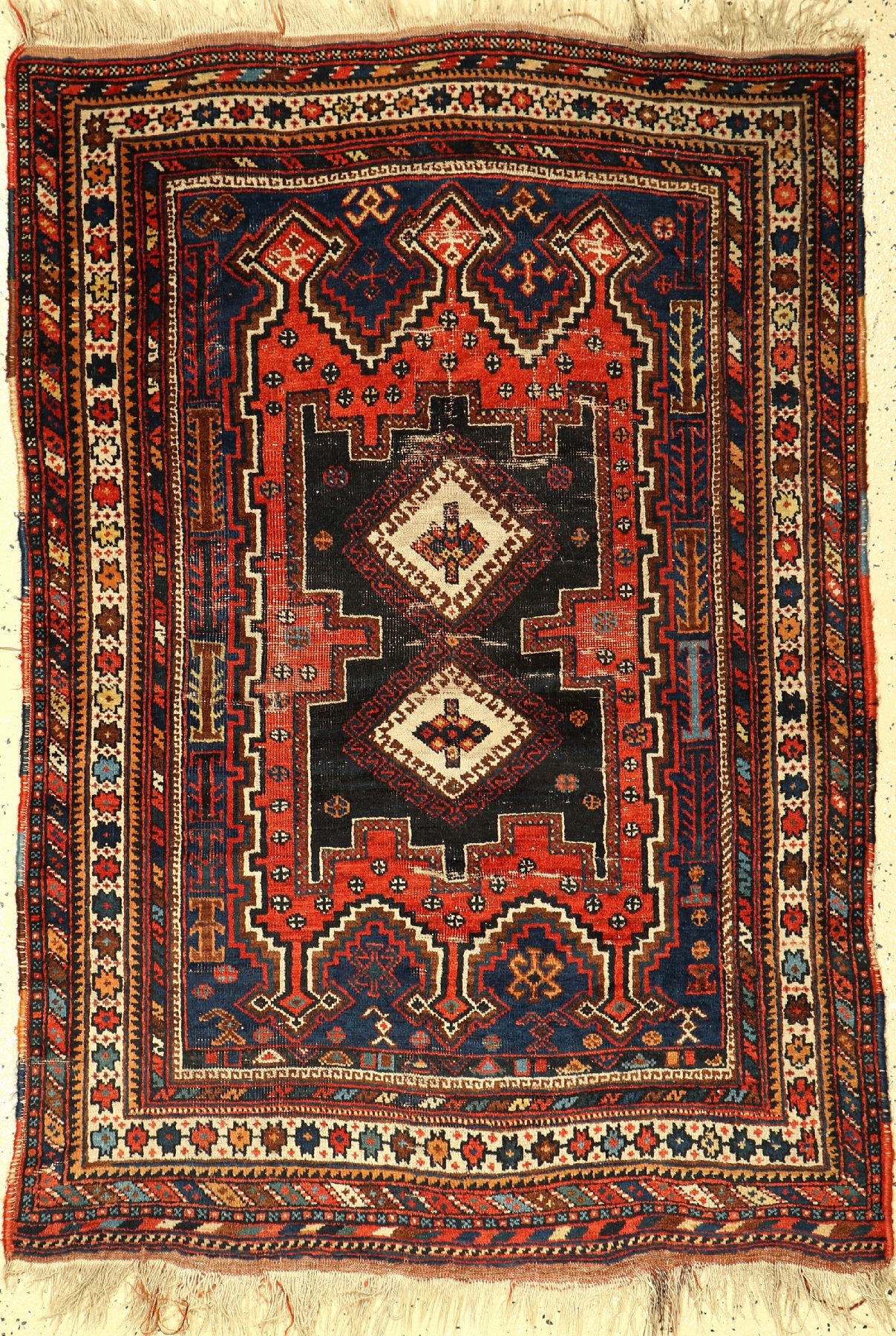 Afshar antik, Persien, um 1900, Wolle auf Wolle, ca. 152 x 100 cm, EHZ: 4