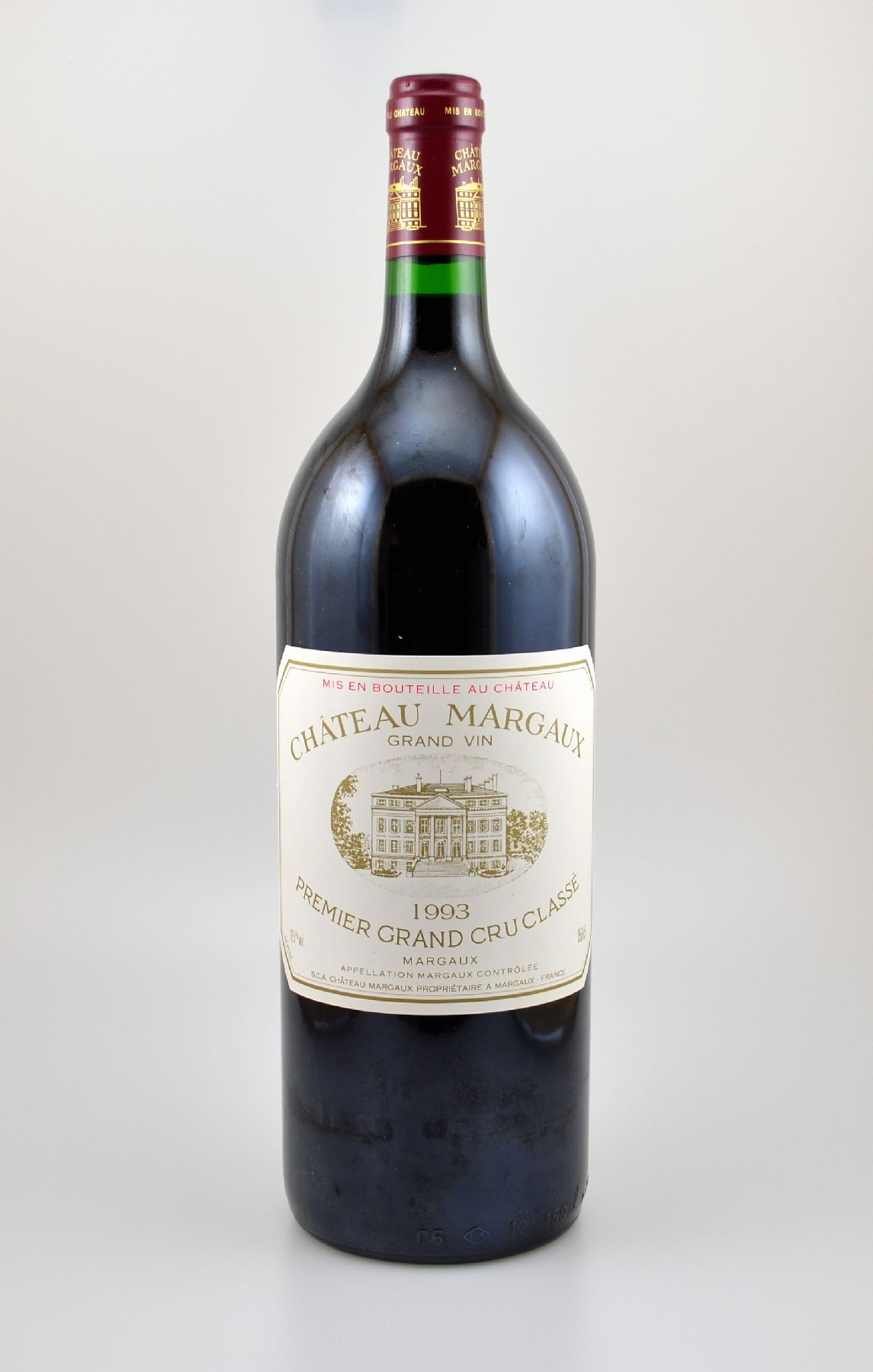 1 Magnumflasche 1993 Chateau Margaux, Margaux, Premier Grand Cru Classe, 150 cl, 12,5 % Vol., Füllstand: into neck, hervorragender ...