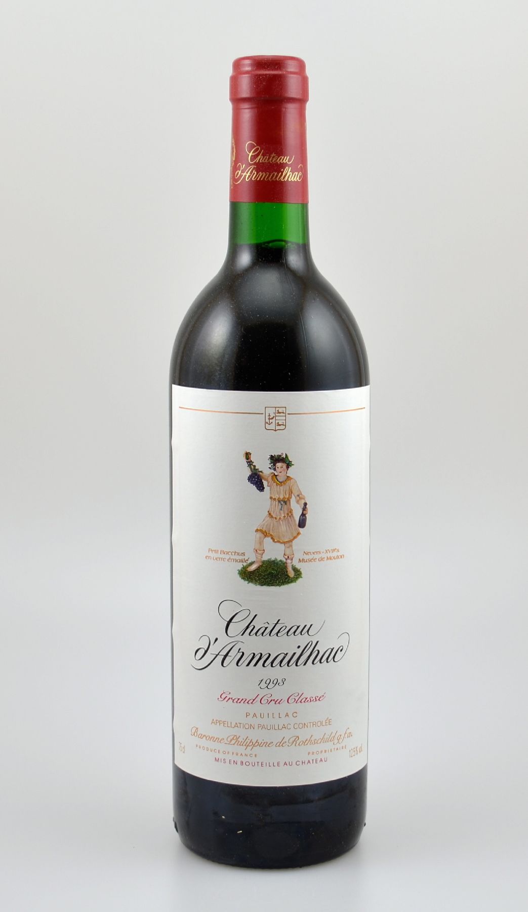 3 Flaschen 1993 Chateau d'Armailhac, Baron Philippe de Rothschild, Pauillac, je 75 cl, 12,5 % Vol., hervorragende Erhaltungszustände, ...