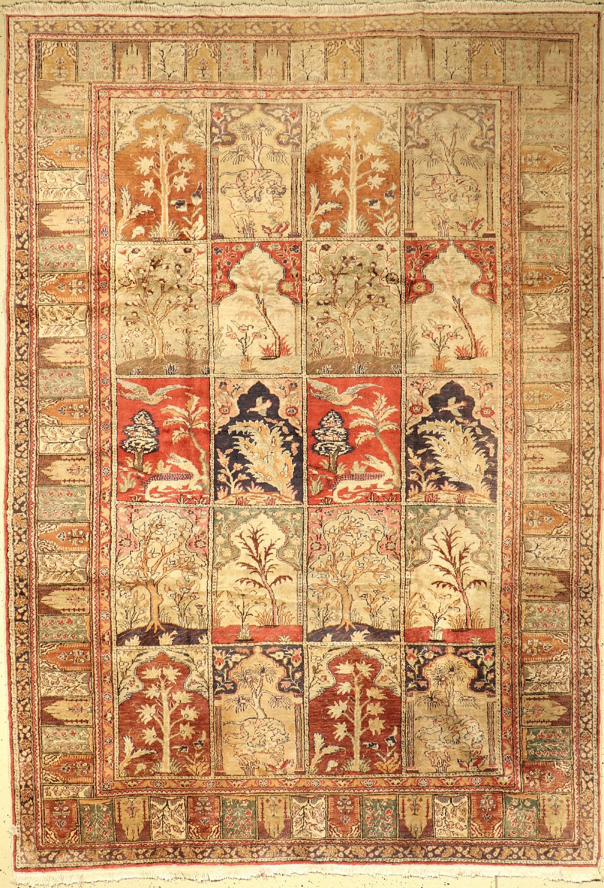 Kaisery-Flosh alt, Türkei, ca. 50 Jahre, Floshseide, ca. 288 x 202 cm, EHZ: 2-3