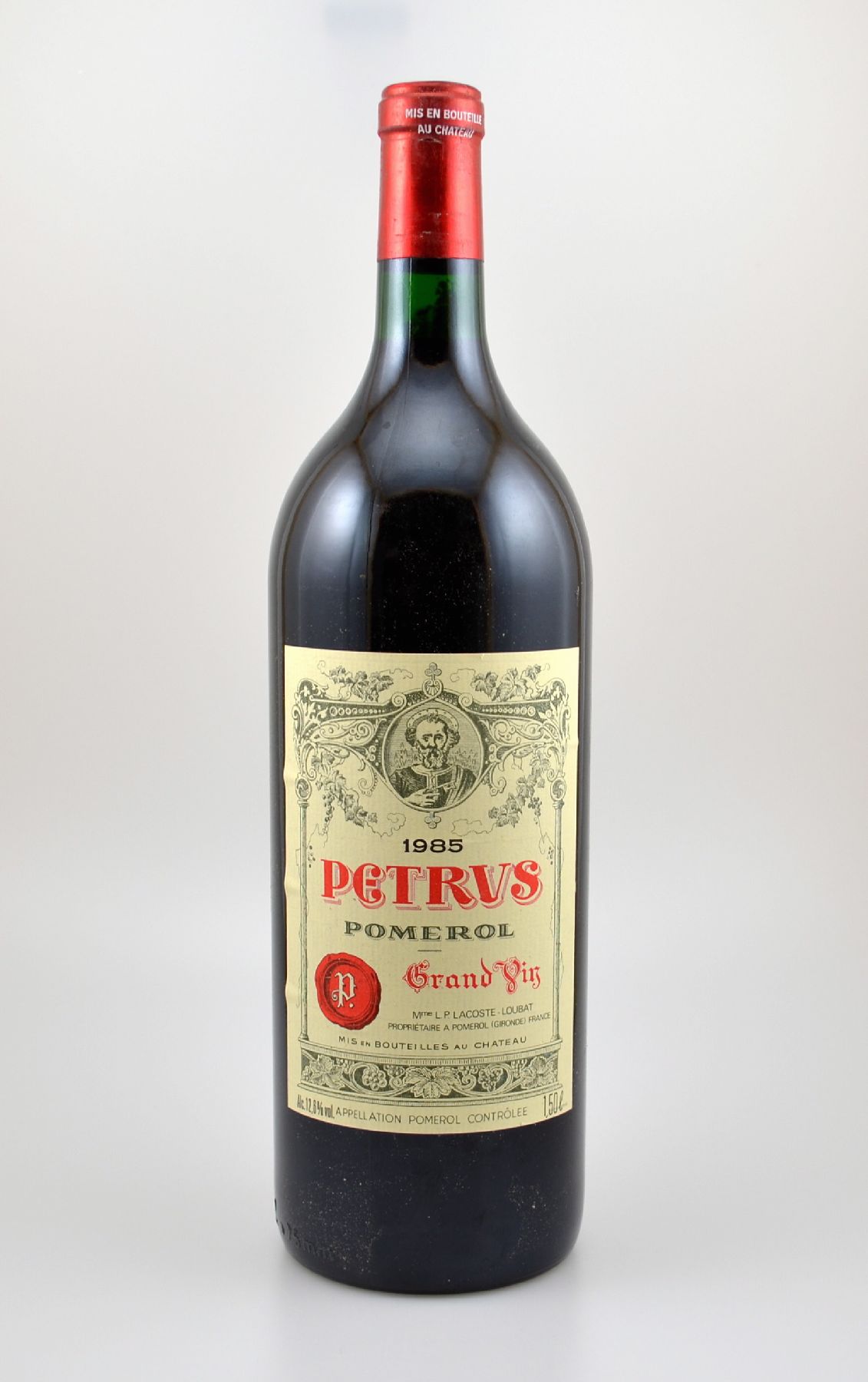 1 Magnumflasche 1985 Petrus, Pomerol, 12,6 % Vol., ca. 150 cl, Füllstand: ca. into neck, hervorragender Erhaltungszustand, Kopie des Kaufbeleges vom ...