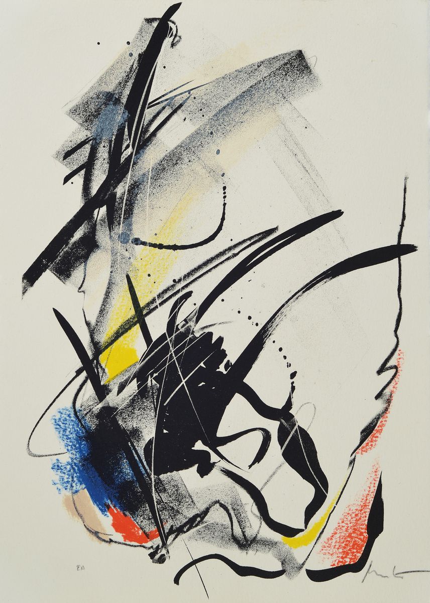 Jean Miotte, 1926-2016, Concertation 90, Farblithographie, handsigniert, bez.: e.a., ca. 29x21cm