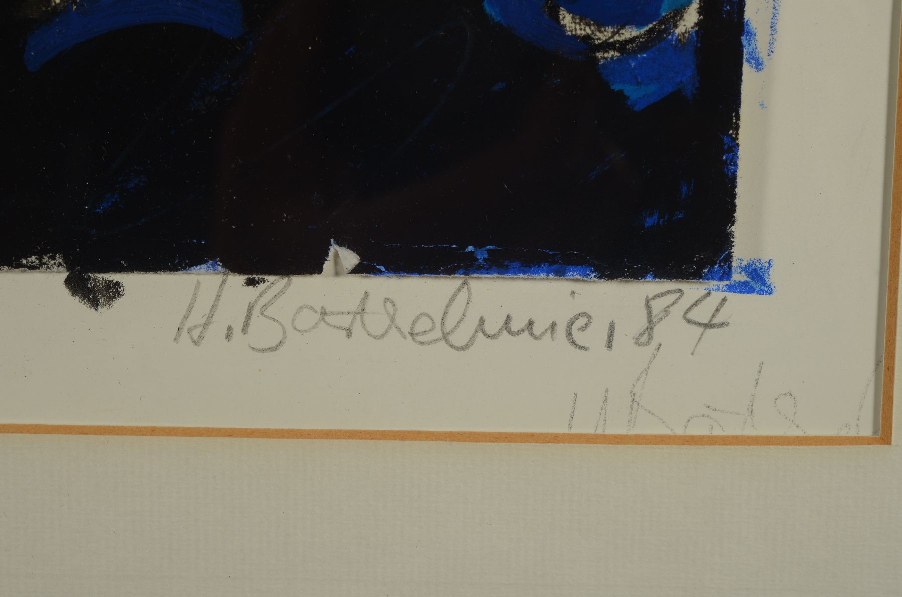 Detail b: Heide Barthelmie, geb. 1952 Wels/Österreich, Doppelakt, Mischtechnik auf zwei Blättern, auf dem Untersatzblatt signiert und betitelt, ca. 54x34cm, ...