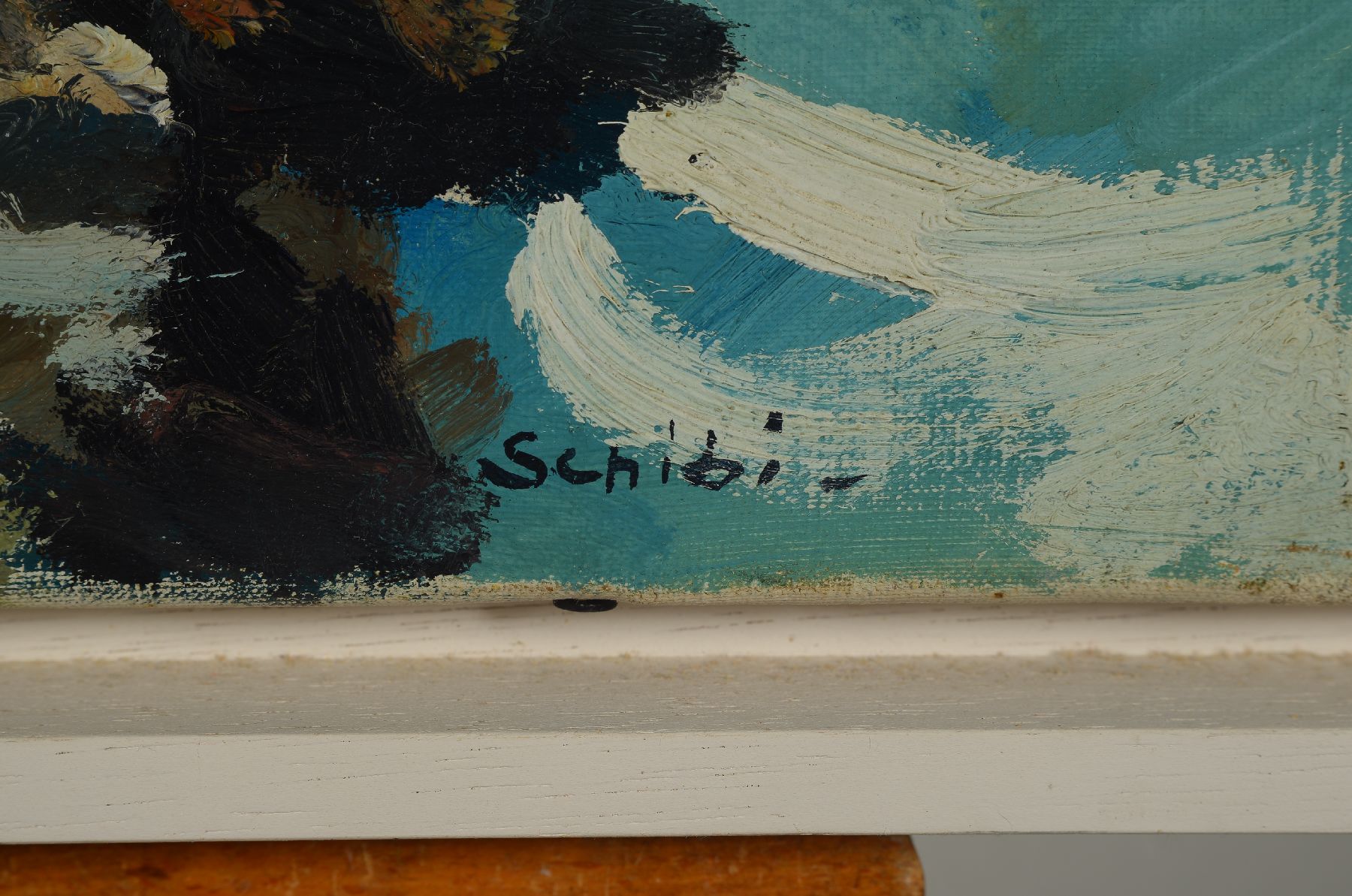 Detail b: Joseph Lucien Schibi, 1908-1980, Bretonische Landschaft, Öl/Lwd, rückseitig bezeichnet Quiberon Bretagne, rechts unten signiert, 50x60cm, R.