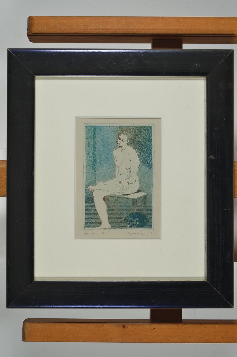 Detail k: Spiro, Elisabeth Mary, geb. 1942 London, Model 2 Cat VA, Farbradierung von 1997, handsign., betitelt und datiert, ca. 14.5x 9.5cm, PP, u.Gl., R.