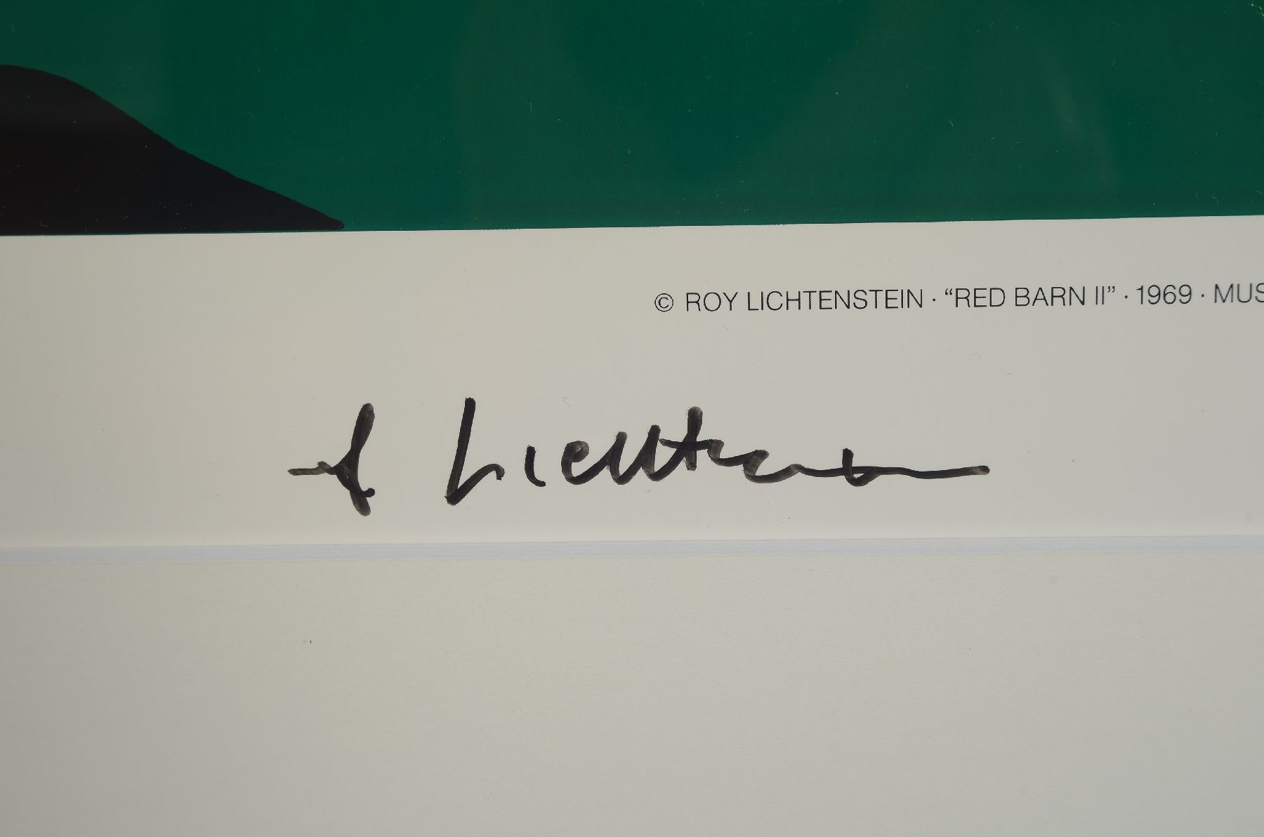 Detail b: Roy Lichtenstein, 1923-1997, Red Barn II, 1969/89, Serigraphie, Achenbach Art Edition/Düsseldorf, Best.Nr.102-1989, handsigniert, Blattmaß 70 x 90 ...