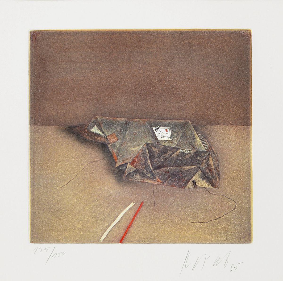 Karl Korab, 1937 in Falkenstein in Niederösterreich, Farblithografie, sign., da. 85, num. 135/150, unter Glas gerahmt, gesamt ca. 52x44 cm