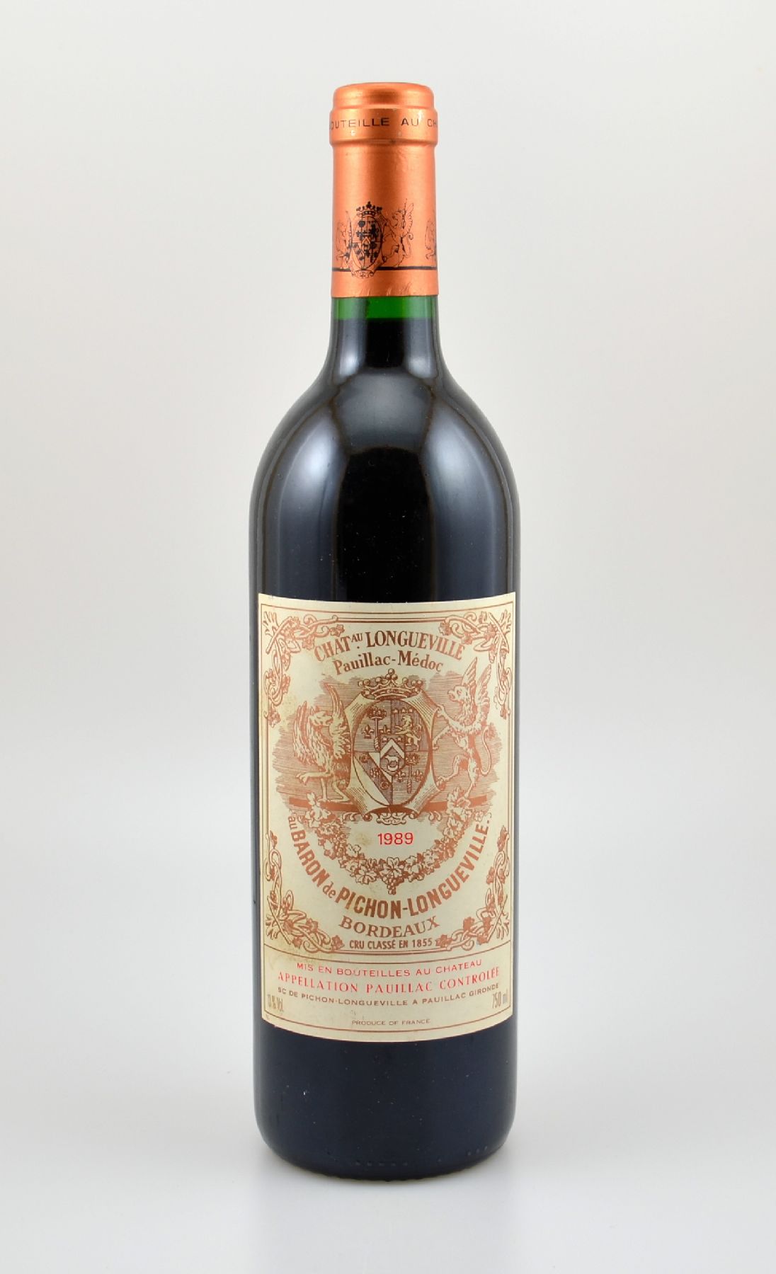 1 Flasche 1989 Chateau Longueville Baron de Pichon Longueville, Pauillac-Medoc, ca. 75 cl, 13 % Vol., Füllstand: ca. into neck, unverkostet, ...