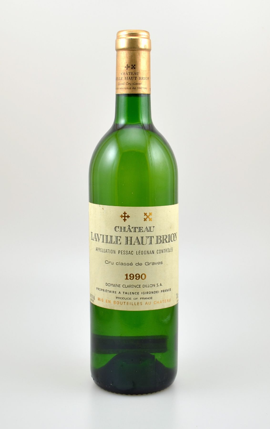 1 Flasche 1990 Chateau Laville Haut Brion, Pessac Leognan, Cru Classe de Graves, ca. 75 cl, 13 % Vol., Füllstand: ca. top shoulder, guter ...