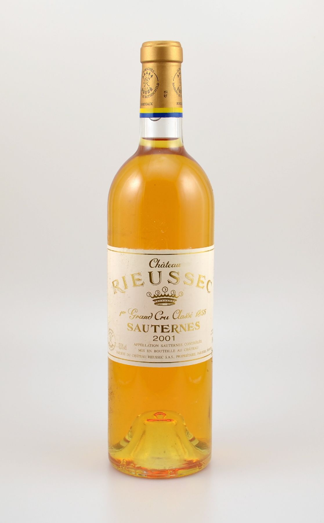 1 Flasche Chateau Rieussec, Sauternes, Grand Cru Classe, ca. 75 cl, 13,5 % Vol., Füllstand: ca. into neck, unverkostet