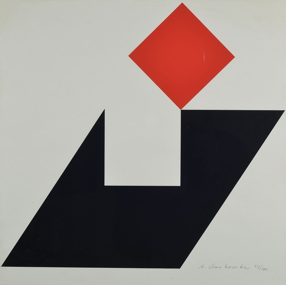 Anton Stankowski, 1906-1998, Farblithographie, handsigniert und num. 73/100, ca. 41.5x41.5cm, u.Gl., R.