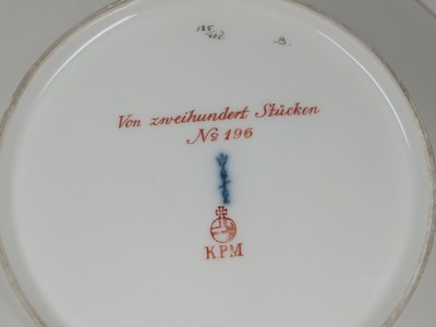 25652193d - Andenkentasse mit Untertasse, datiert 3. Januar 1926, KPM Berlin, Porzellan, in ...