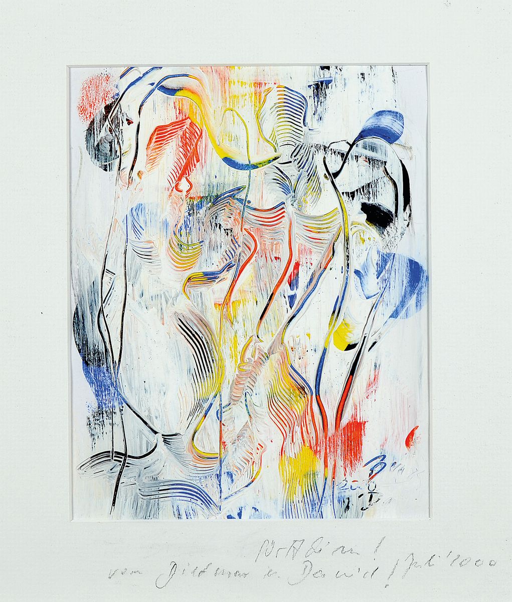Dietmar Brixy, geb. 1961 Mannheim, Gemälde, Öl/Lwd, sign., unter Glas gerahmt, Motiv 25x17,5 cm, gesamt 35x35 cm