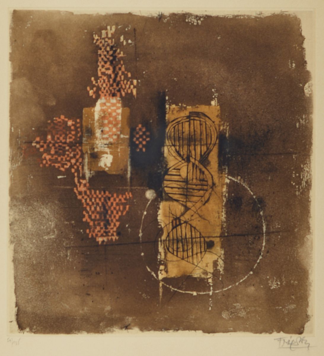 Johnny Friedländer, 1912-1992, 2 Farblithographien, 1x handsigniert und num. 59/135, leicht gebräunt, ca. 30x27.5cm, PP, u.Gl., R. ca. 59x53cm; 1x ...