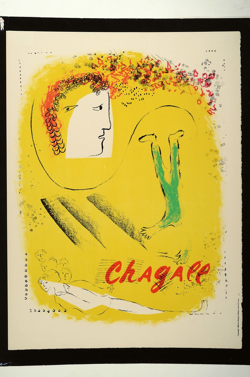 Detail k: Marc Chagall, 1887 Liosno - 1985 Saint- Paul-Vence, orig. Farblithographie, Auflage 100, ca. 70x100 cm, Flecken und Risse zusehen