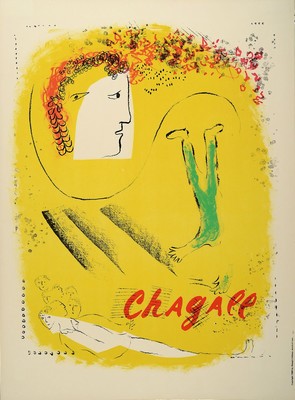 Marc Chagall, 1887 Liosno - 1985 Saint- Paul-Vence, orig. Farblithographie, Auflage 100, ca. 70x100 cm, Flecken und Risse zusehen