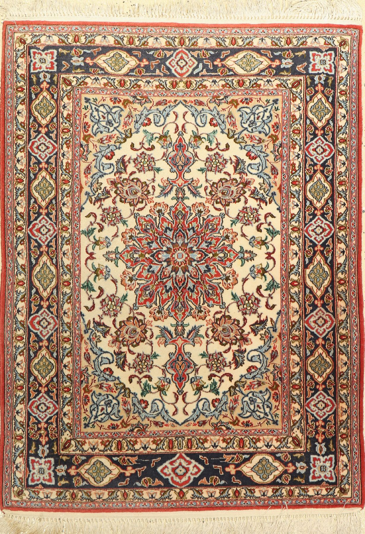 Esfahan fain, Persien, ca. 40 Jahre, Korkwolle, ca. 108 x 82 cm, EHZ: 2