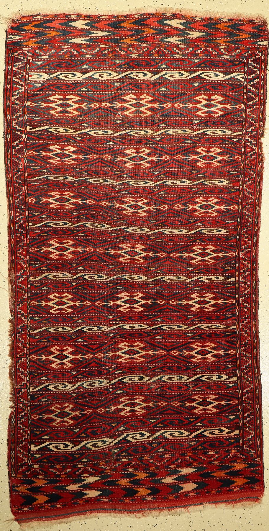 Yomud antik, Turkmenistan, um 1900, Wolle auf Wolle, ca. 237 x 121 cm, EHZ: 5