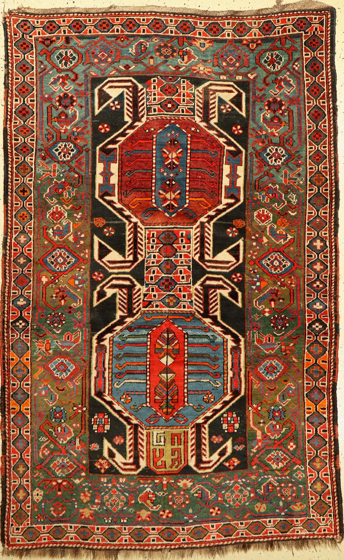 Azerbaijan (Lenkoran Muster), alt, Persien/Kaukasus, um 1930, Wolle auf Wolle, ca. 194 x 123 cm, EHZ: 3