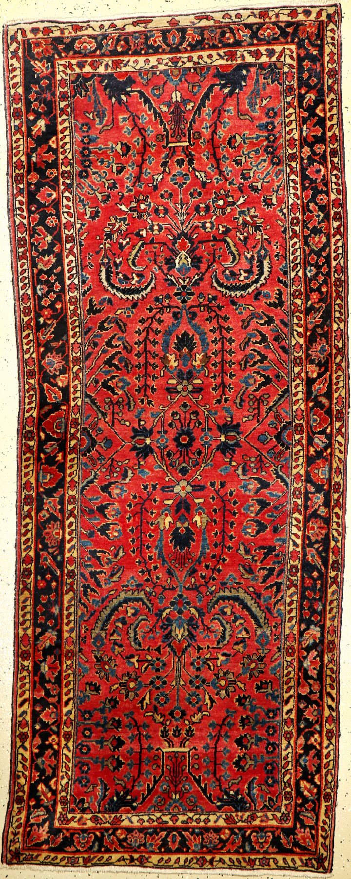 Sarogh (Us Re-Import) antik, Persien, um 1890, Korkwolle, ca. 218 x 86 cm, EHZ: 2-3