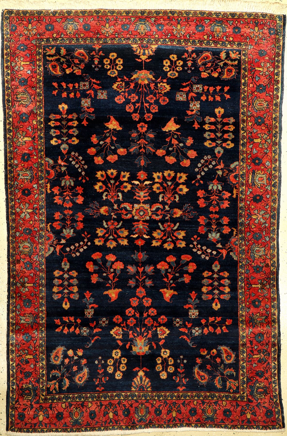 Sarogh Mohajeran antik, (US Re-Import), Persien, 19.Jhd., Korkwolle, ca. 191 x 124 cm,EHZ: 2-3