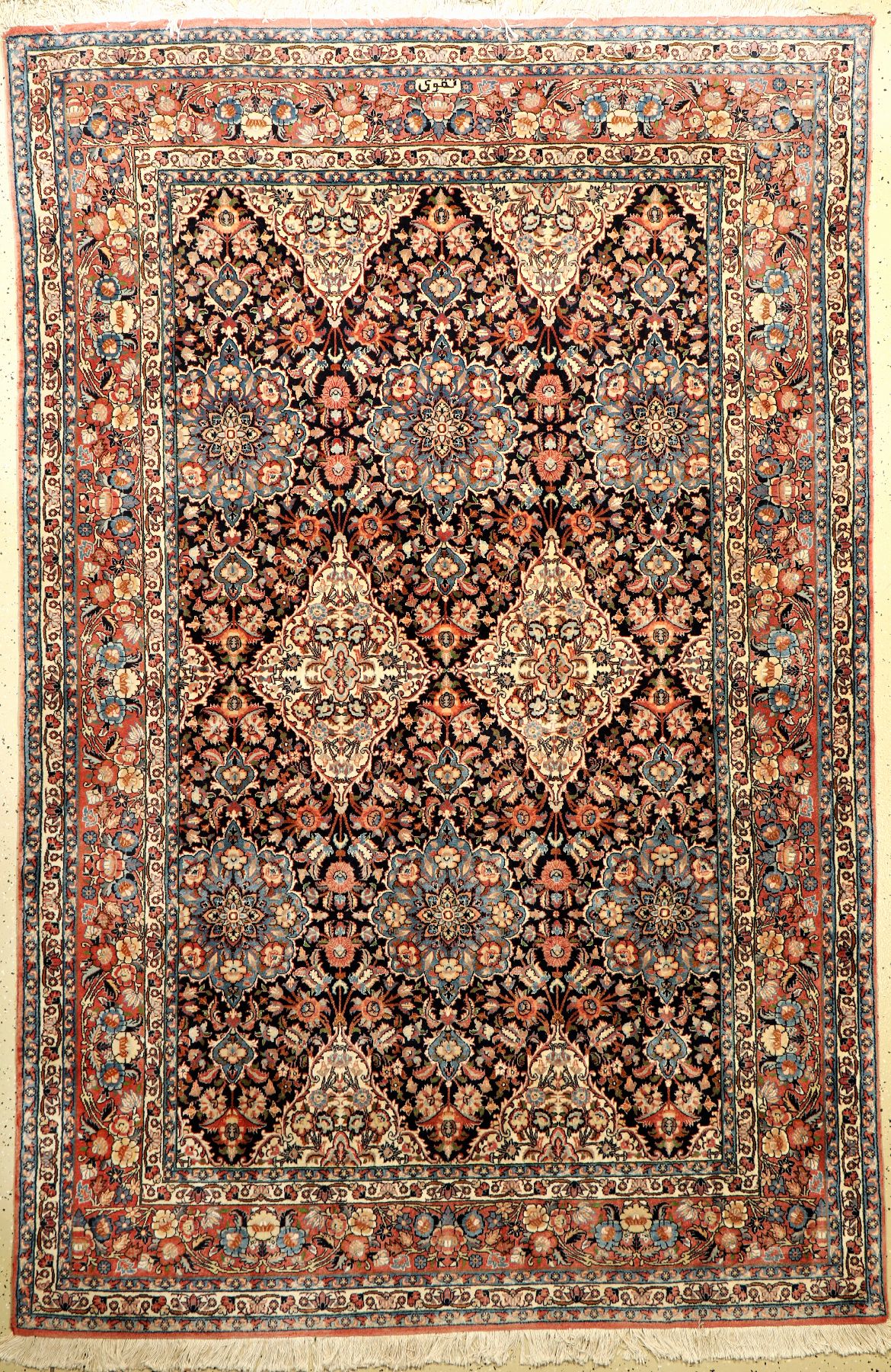 Bidjar fein (Signiert), Persien, ca. 30 Jahre, Korkwolle, ca. 258 x 170 cm, EHZ: 2, hochwertige Bidjar Qualität