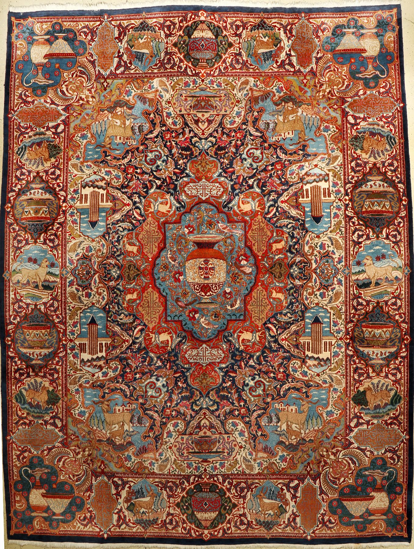 Kashmar alt, Persien, ca. 60 Jahre, Wolle auf Baumwolle, ca. 391 x 300 cm, EHZ: 2-3