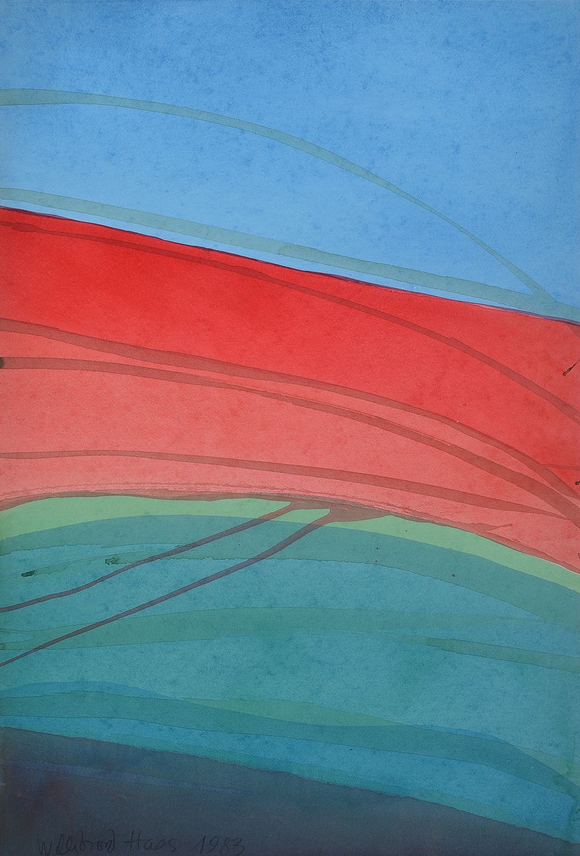 Willibrord Haas, geb. 1936, Aquarell, handsigniert und dat. 1983, ca. 72x49cm, u.Gl., 90x70cm