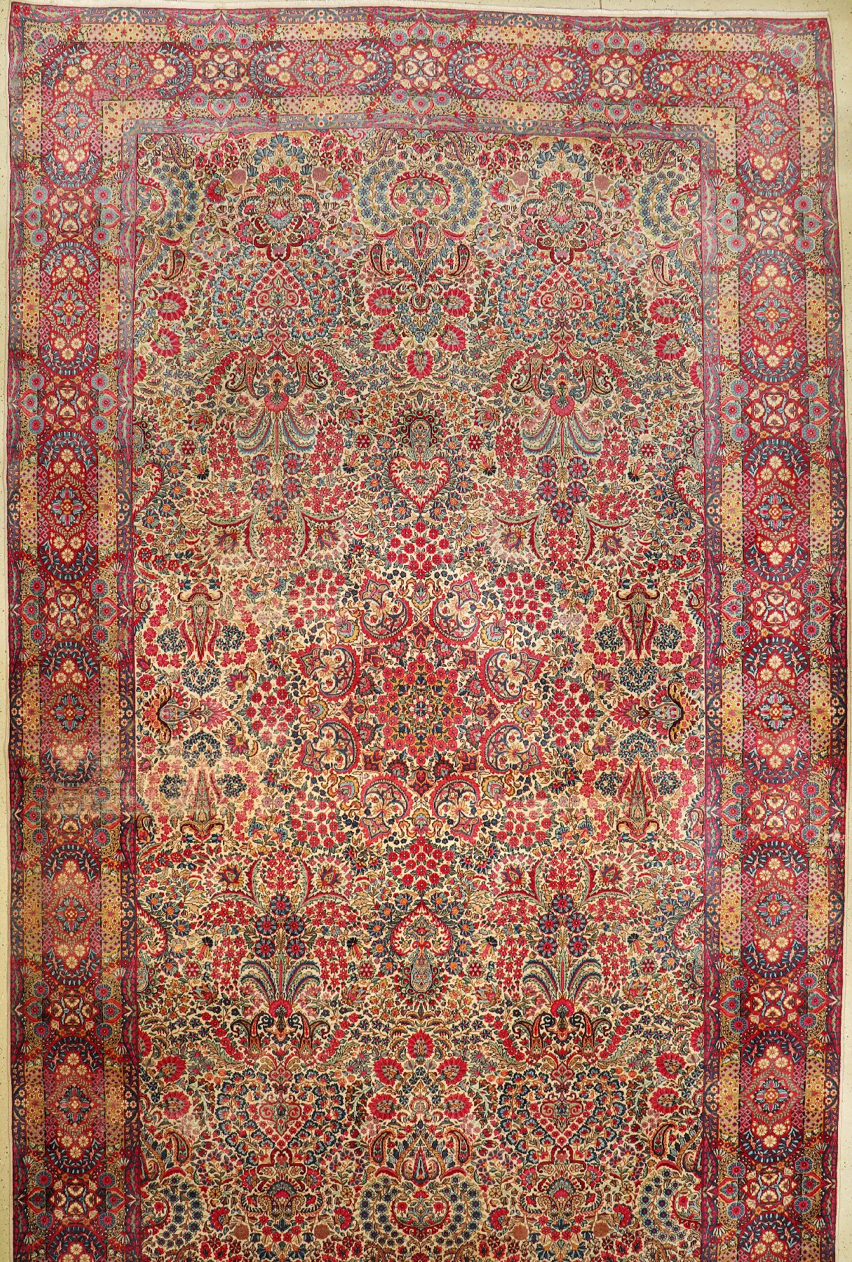 Kirman Laver, Persien, um 1920, Wolle auf Baumwolle, ca. 571 x 337 cm, EHZ: 4