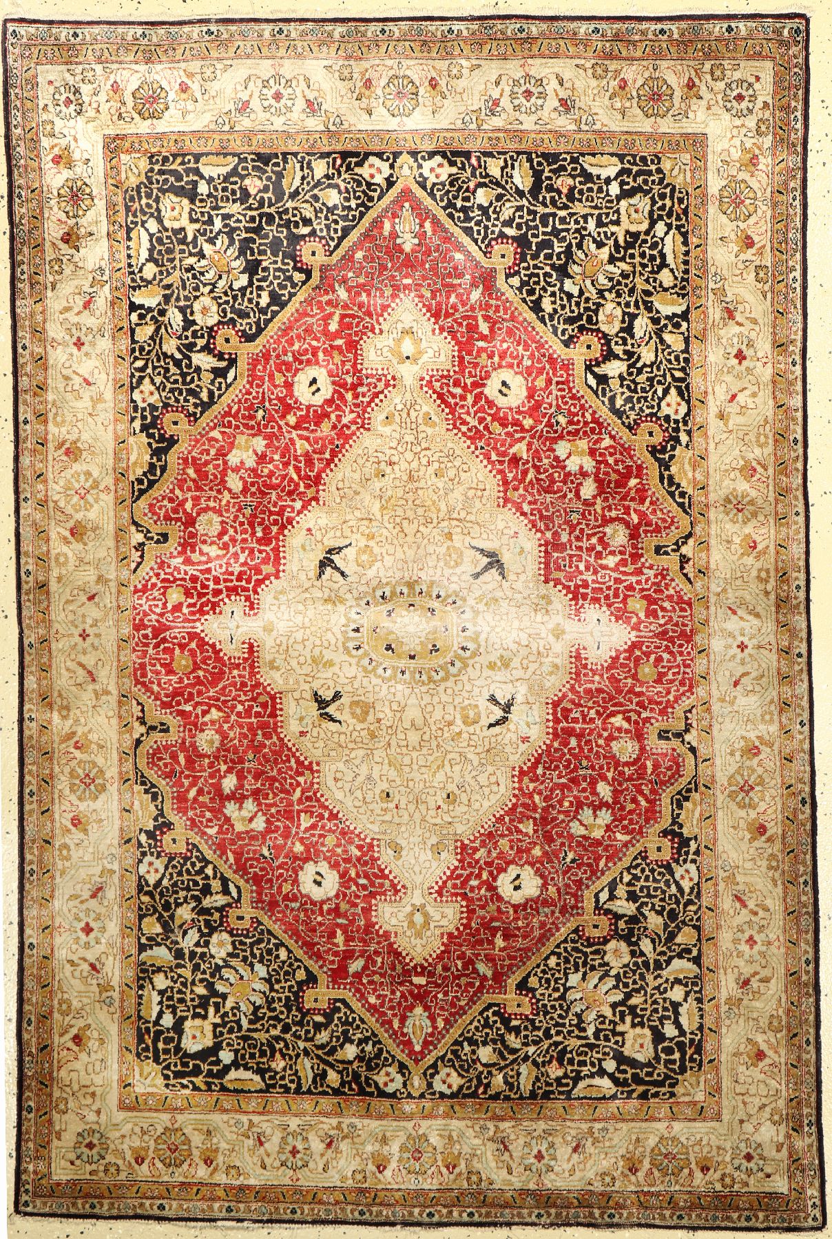 Ghom Seide, Persien, ca. 50 Jahre, reine Naturseide, ca. 164 x 109 cm, EHZ: 4