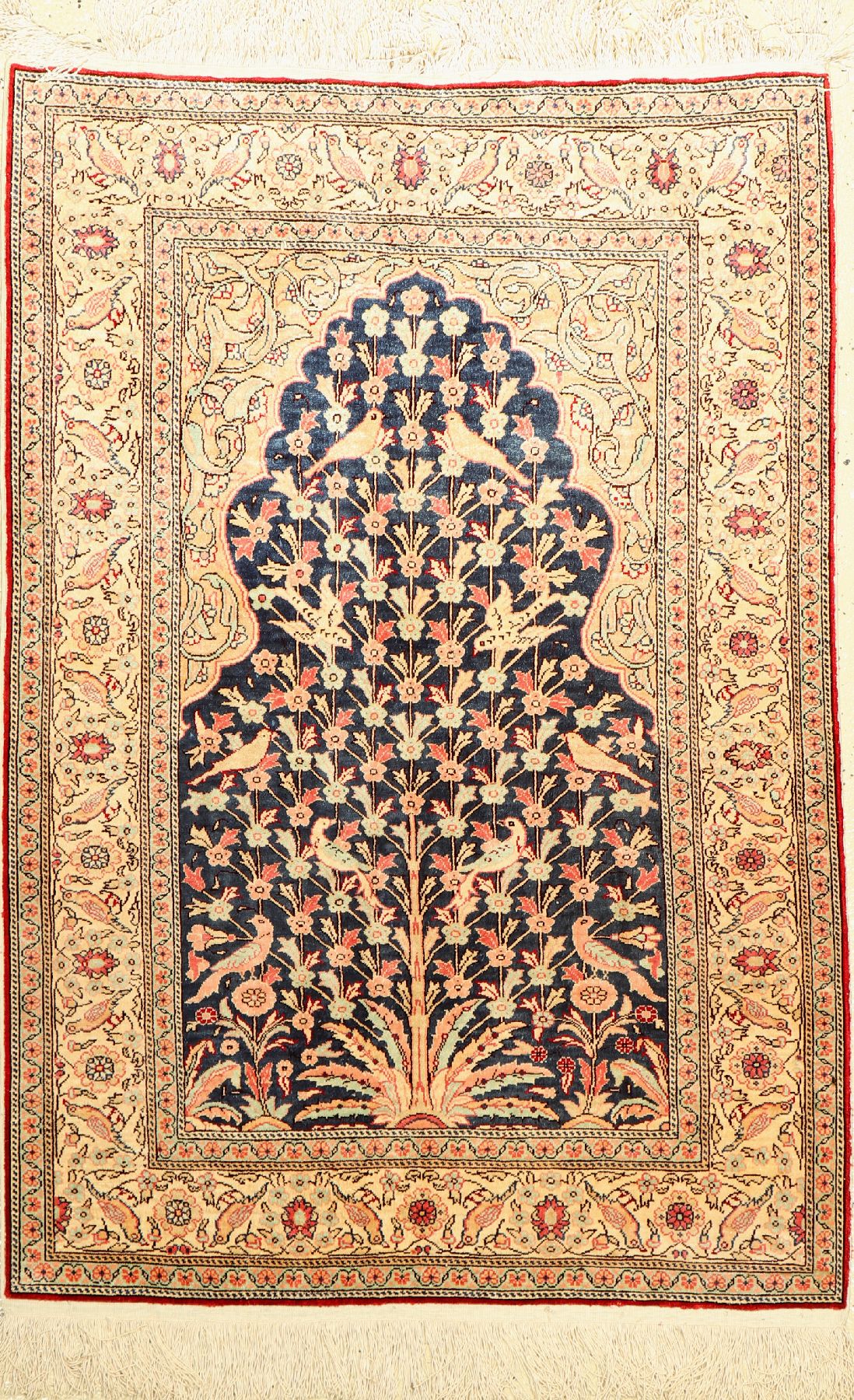 Kaisery Seide, Türkei, ca. 40 Jahre, reine Naturseide, ca. 123 x 84 cm, EHZ: 2