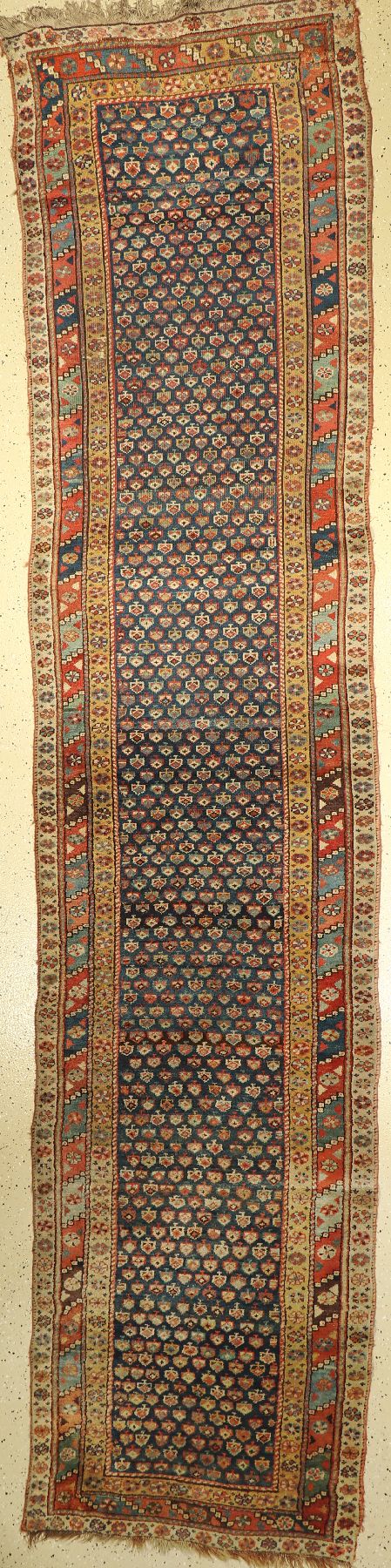 Kurdische "Galerie" antik, Persien, um 1900, Wolle auf Wolle, ca. 418 x 93 cm, EHZ: 3