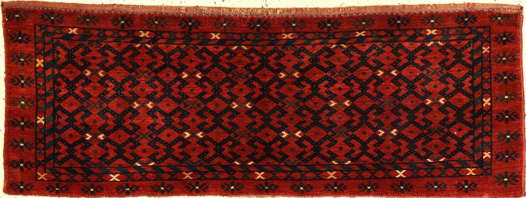 Ersari "Torba" antik, Turkmenistan, Ende 19.Jhd.,, Wolle auf Wolle, ca. 108 x 40 cm, EHZ: 2-3