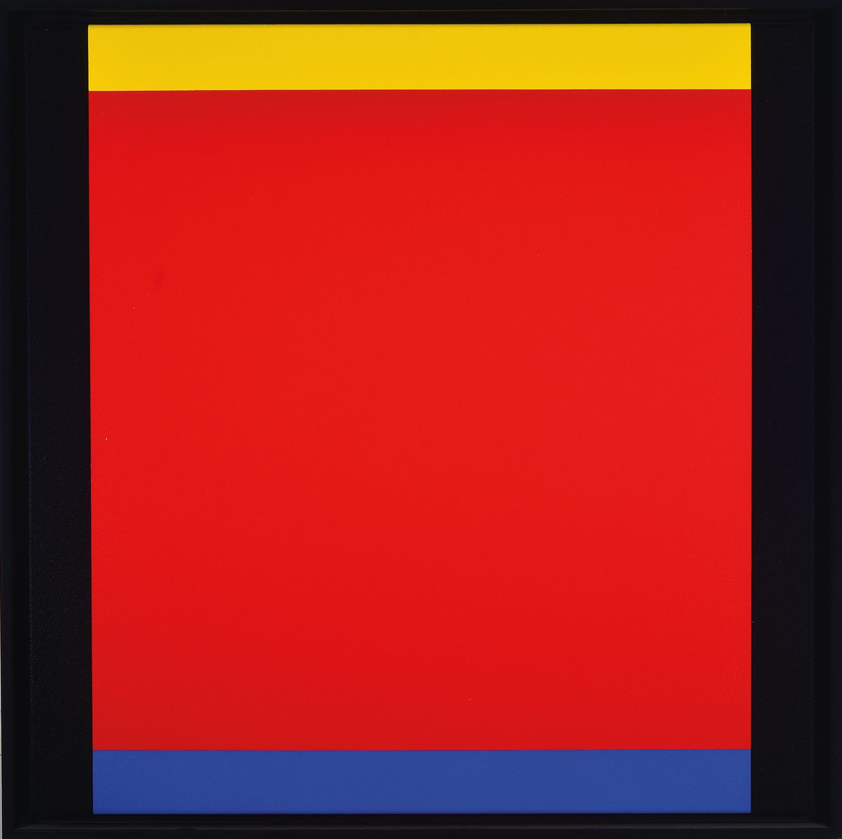 Volker Tinti, geb. 1941 Kaiserslautern, Serie Raum Blau, Rot Gelb, Acryl/Lwd, je 60,0x60,0, Rahmen