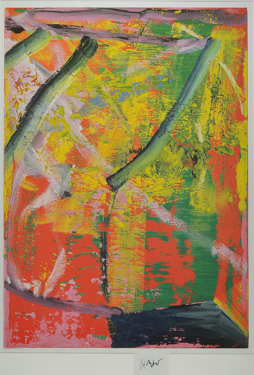 Gerhard Richter, geb. 1932, Musiktage Donau Eschingen, Offset-Litho, handsigniert, am Abbildungsrand bez. Gerhard Richter, Arnold 1983, Blattmaß 84 ...