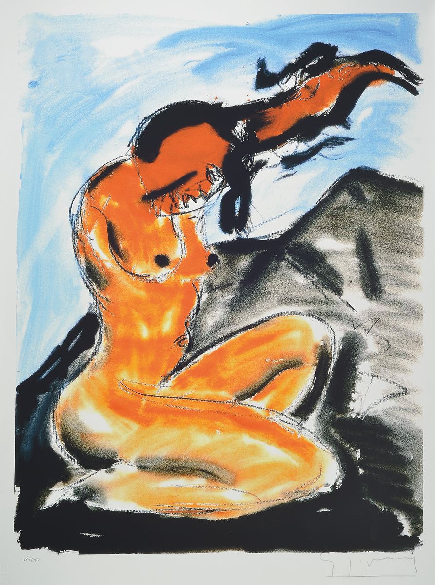 Stefan Szczesny, geb. 1951, Dancing on the stage, Giclee auf Baumwollpapier, handsigniert, num. 24/50, Blattgr. 80 x 60 cm