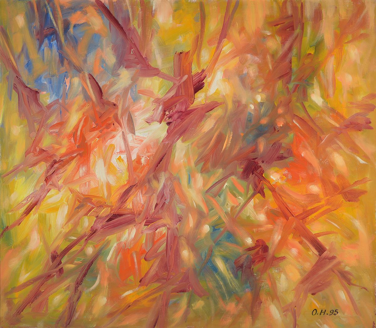 Otto Herter, 1924 Pjatigorsk/Kaukasus - 2000 Achern, Öl/Lwd., signiert, 1995, 70 x 80 cm, Rahmen 74 x 84.5 cm