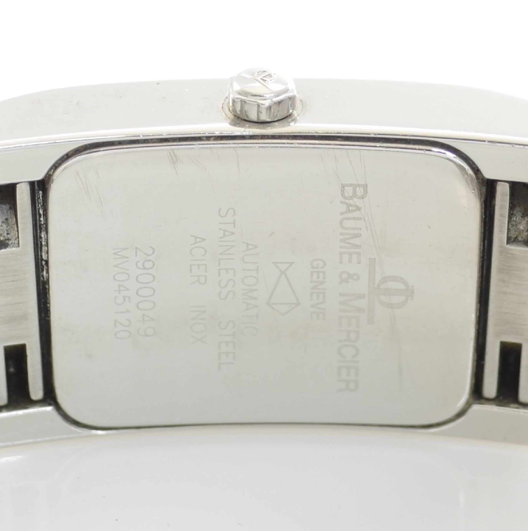 Detail f: BAUME & MERCIER Armbanduhr Hampton, Automatik, Ref. MV045120, Edelstahlgeh. inkl. Gliederband m. dopp. Faltschl., blaues Kontrastzifferbl., Anz. v. ...