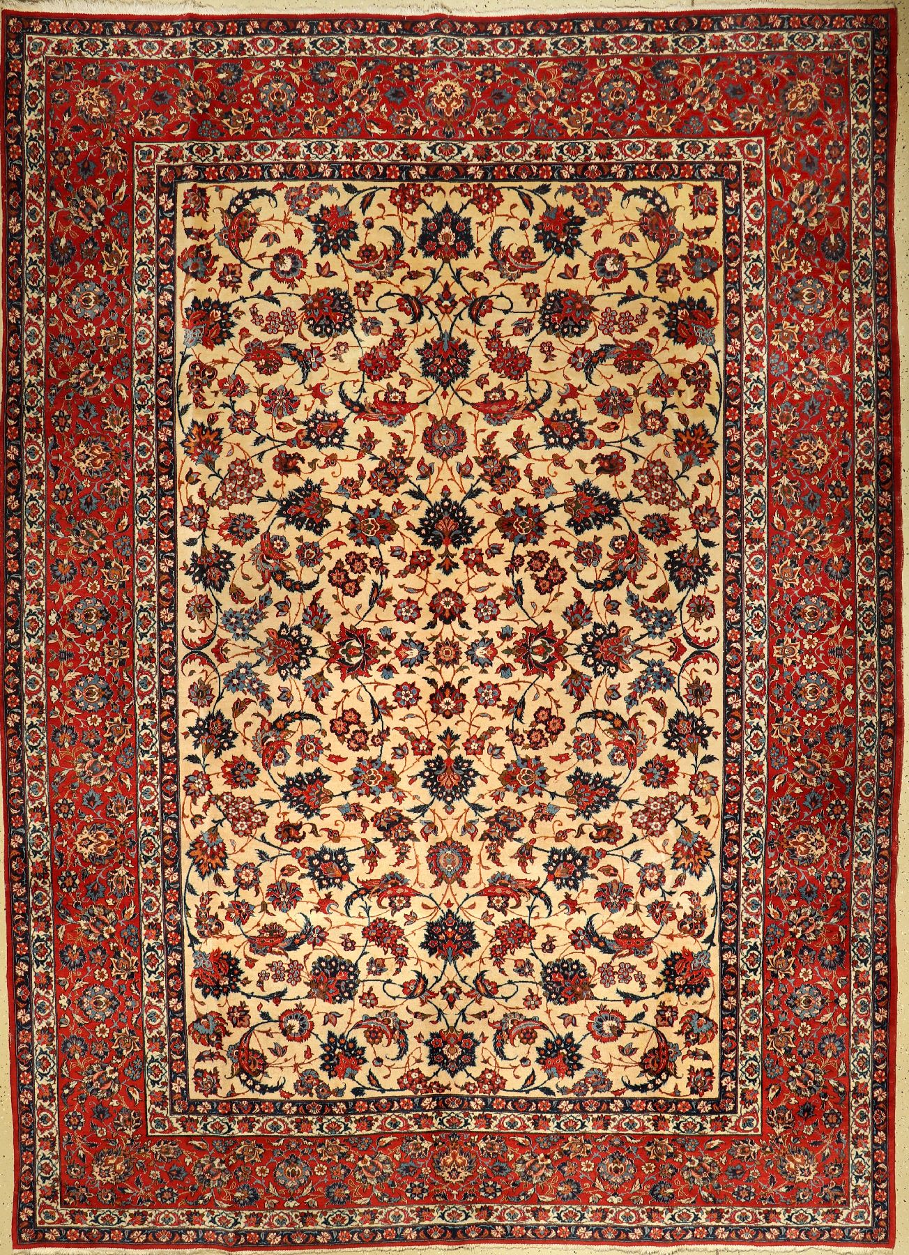 Esfahan, Persien, ca. 60 Jahre, Wolle auf Baumwolle, ca. 395 x 284 cm, EHZ: 3
