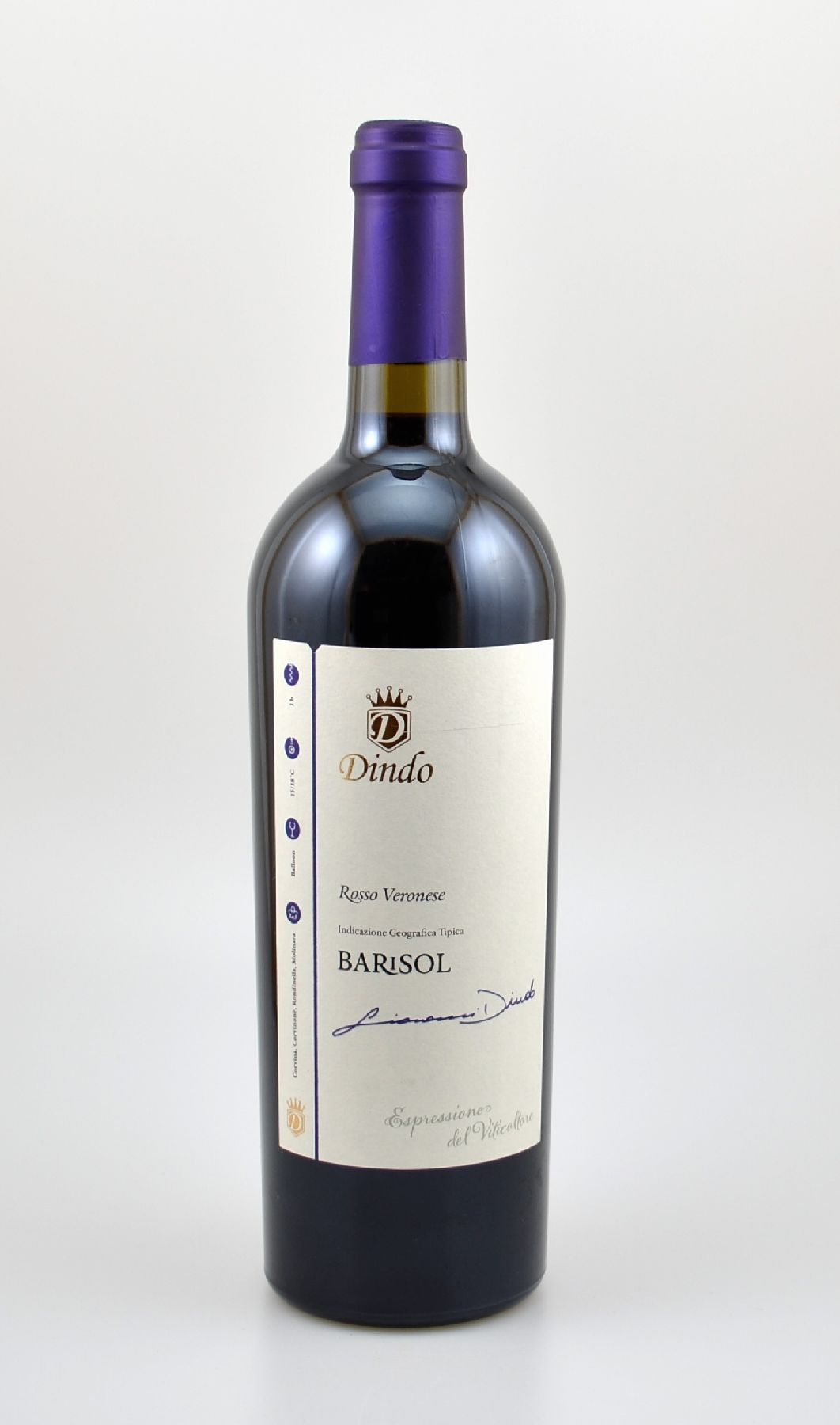 18 Flaschen 2014 Barisol, Rosso Veronese, Azienda Agricola Dindo, je 75 cl, Füllstände: into neck, hervorragende Erhaltungszustände, unverkostet, ...