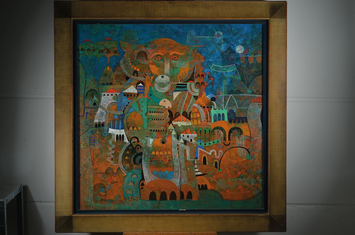 Detail k: Jean-Francois Larrieu, geb. 1960 Tarbes (Haut-Pyrenees), lebt und arbeitet in Paris und Saint Jean de Luz, lange Jahre Präsident des Salon ...
