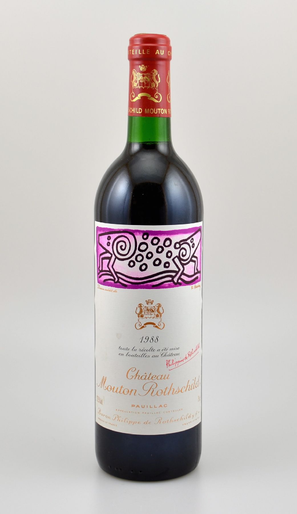 12 Flaschen 1988 Chateau Mouton Rothschild, Pauillac, Premier Grand Cru Classe, je 75 cl, 12,5 % Vol., Füllstände: je into neck, hervorragende ...