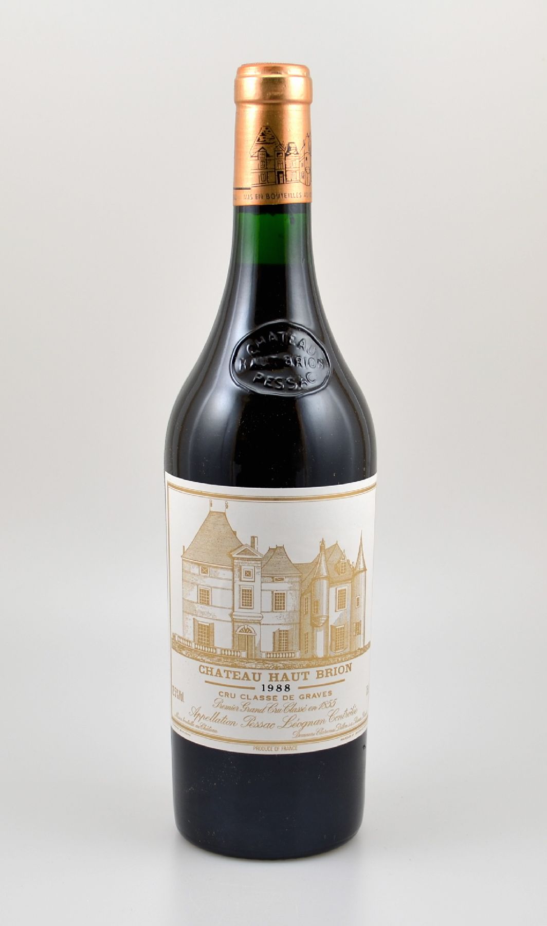 12 Flaschen 1988 Chateau Haut Brion, Pessac-Leognan, Premier Grand Cru Classe, je 75 cl, 12,5 % Vol., Abstand zwischen Kapselund Wein: je ca. 1 cm, ...