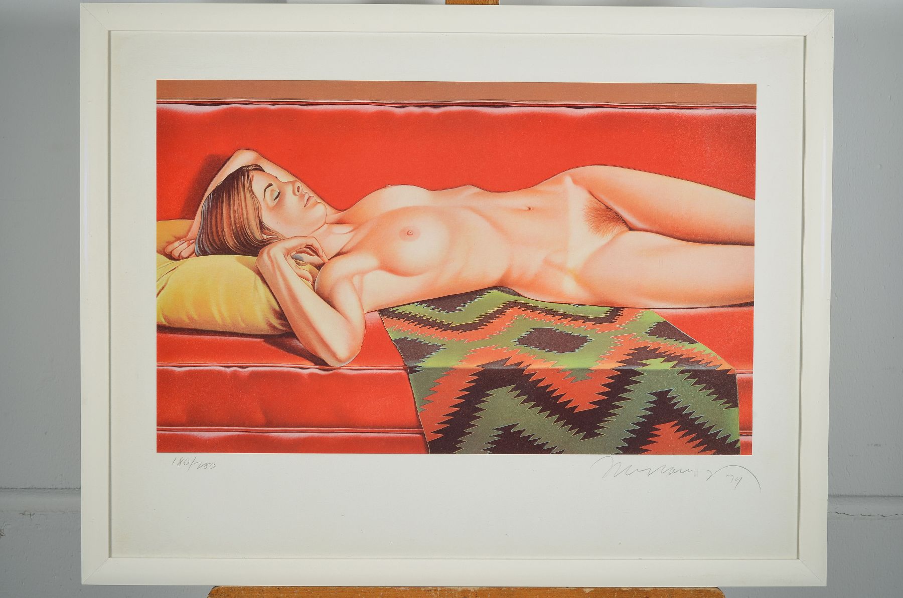 Detail a: Mel Ramos, geb. 1935, Navajo Nude, Farbserigraphie von 1974, handsigniert und num. 180/250, Blattgr. ca. 51x66cm, u.Gl., R.