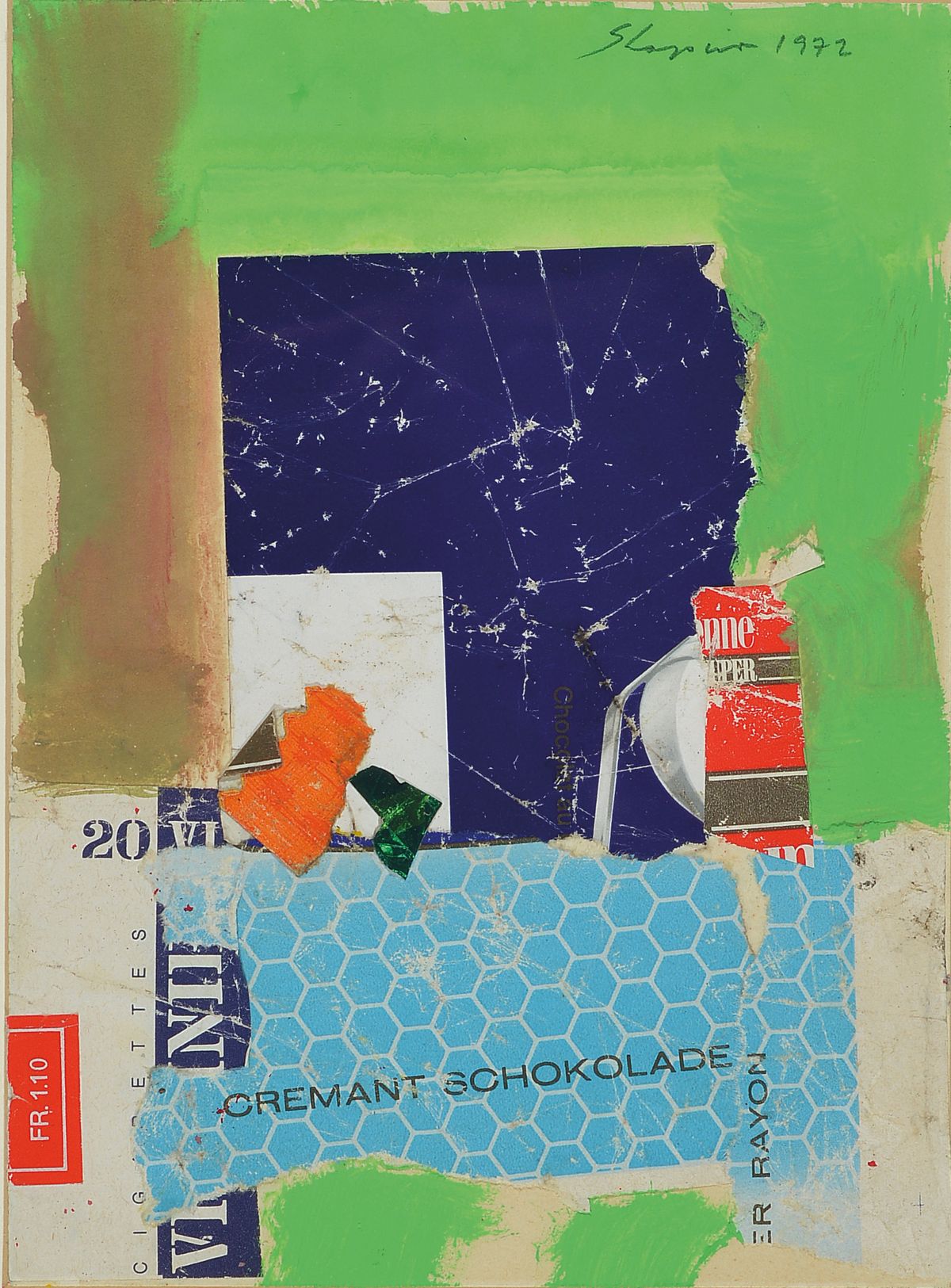 Shmuel, Shapiro, geb. 1924, gouache auf Papier , sign., dat. 1972, unter Glas gerahmt,Motiv ca. 19x13,5 cm, gesamt 32x26,5 cm