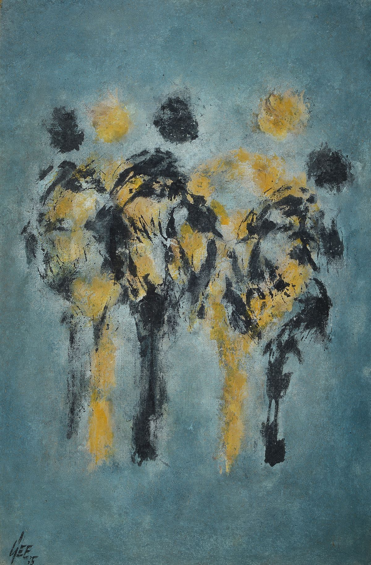 Hans Werner Geerdts, 1925-2013, Öl/Hartfaser, sign., Rahmen, gesamt ca. 124,5x89 cm